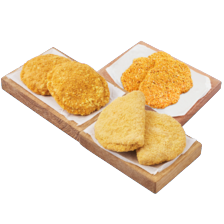 Boeren gehaktschnitzel, satéschnitzel of kipschnitzel smeltkaas